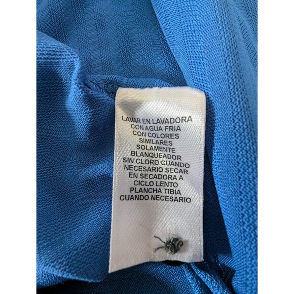 PGA Tour Polo Shirt Mens XL Blue Short Sleeve Three Button Collar Blue Stripes - Picture 13 of 13